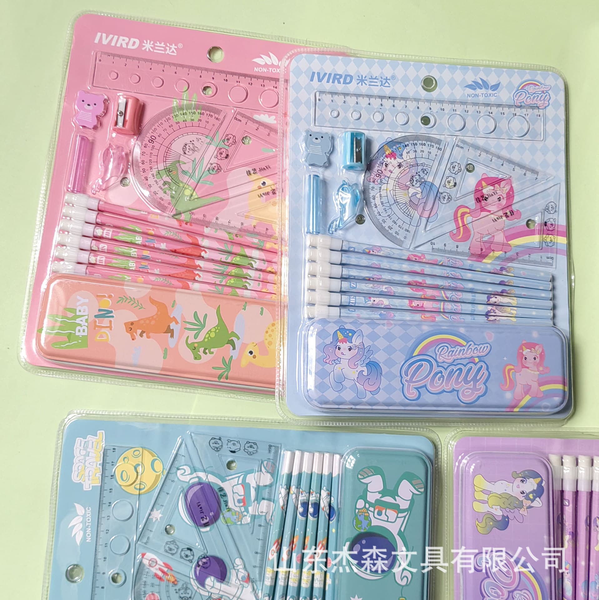 Miranda Cartoon Big Eraser Pencil Set for Boys and Girls, 15-Piece Set, Cute Student Gift Stationery for Learning