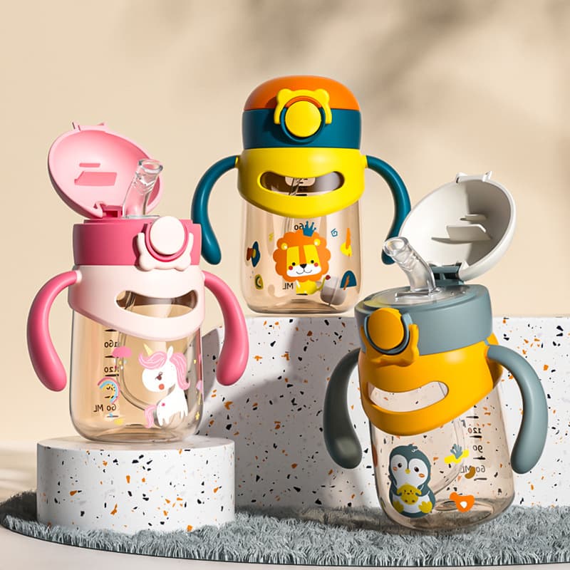 [Factory Direct] Baby Sippy Cup PPSU Straw Cup Children's Milk Bottle for Boys Drinking Water Cup Direct Drink