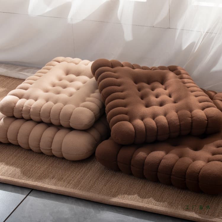 Thickened Cushion Cookie Seat Pad Office Long Sitting Back Cushion Tatami Mat Cute Practical Floor Mat Rectangular Chair Pad