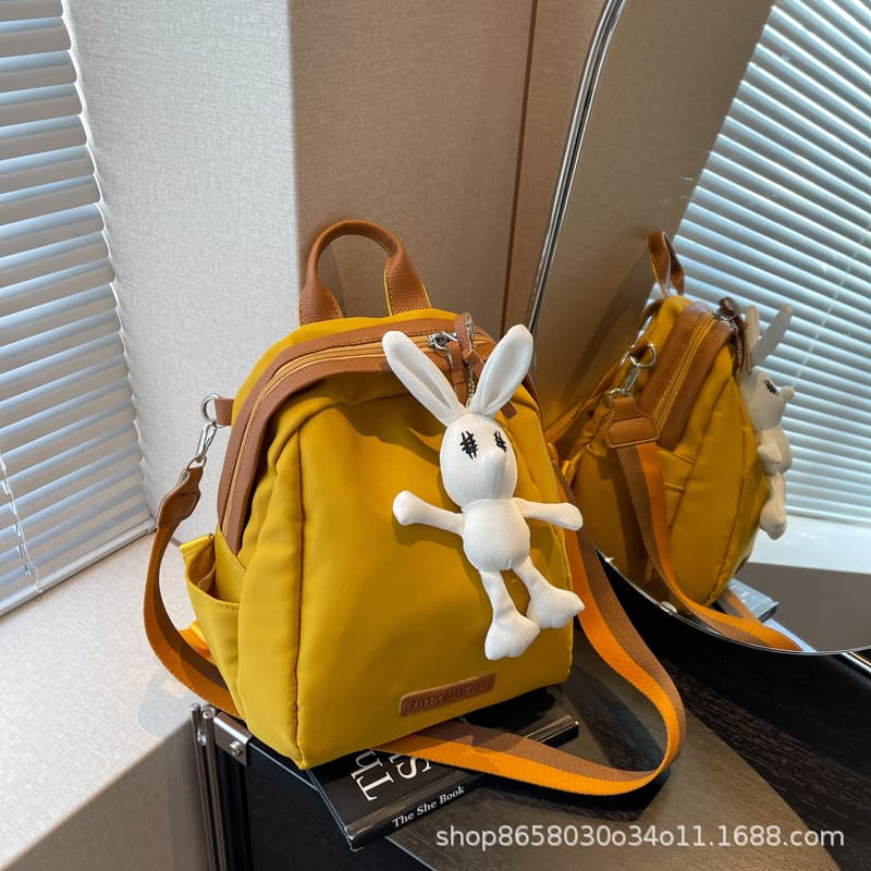 Japanese Style Small Backpack for Mom, Casual Daypack for Shopping, Summer Double-Shoulder Bag, Versatile Street Fashion