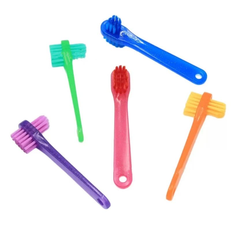 Denture Brush, False Teeth Toothbrush, Elderly Toothbrush, Orthodontic Toothbrush, Dual-Head Brush, Interdental Brush, Gap Brush, Denture