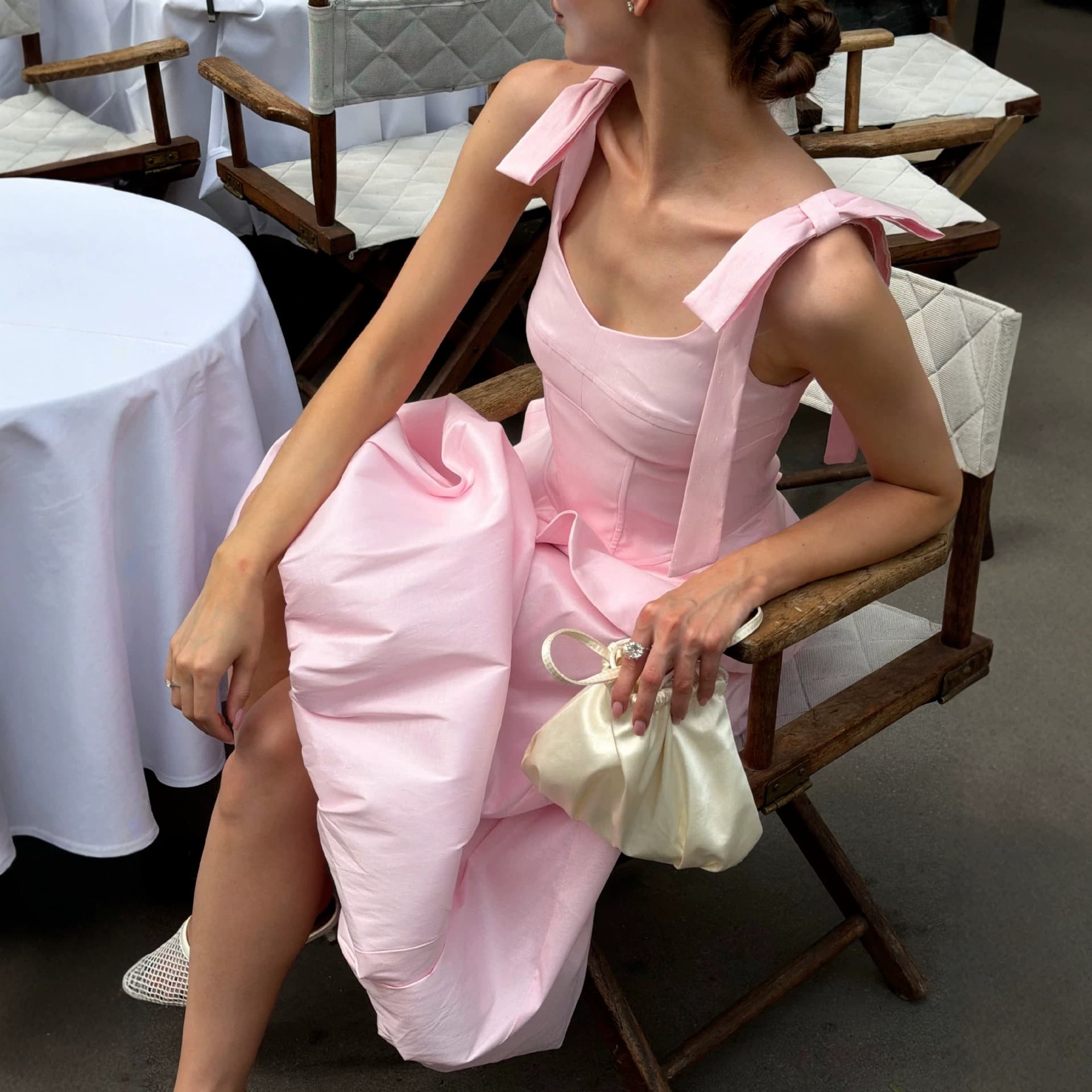 2026 Summer Cross-Border New Gentle Camisole Corset Top with Bubble Puff Skirt Set for Europe and America