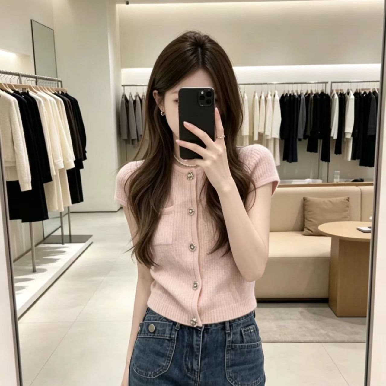 Xiaoxiang Style Knitted Cardigan for Women 2026 Summer Thin French Sweet Casual Elegant Short Sleeve Top