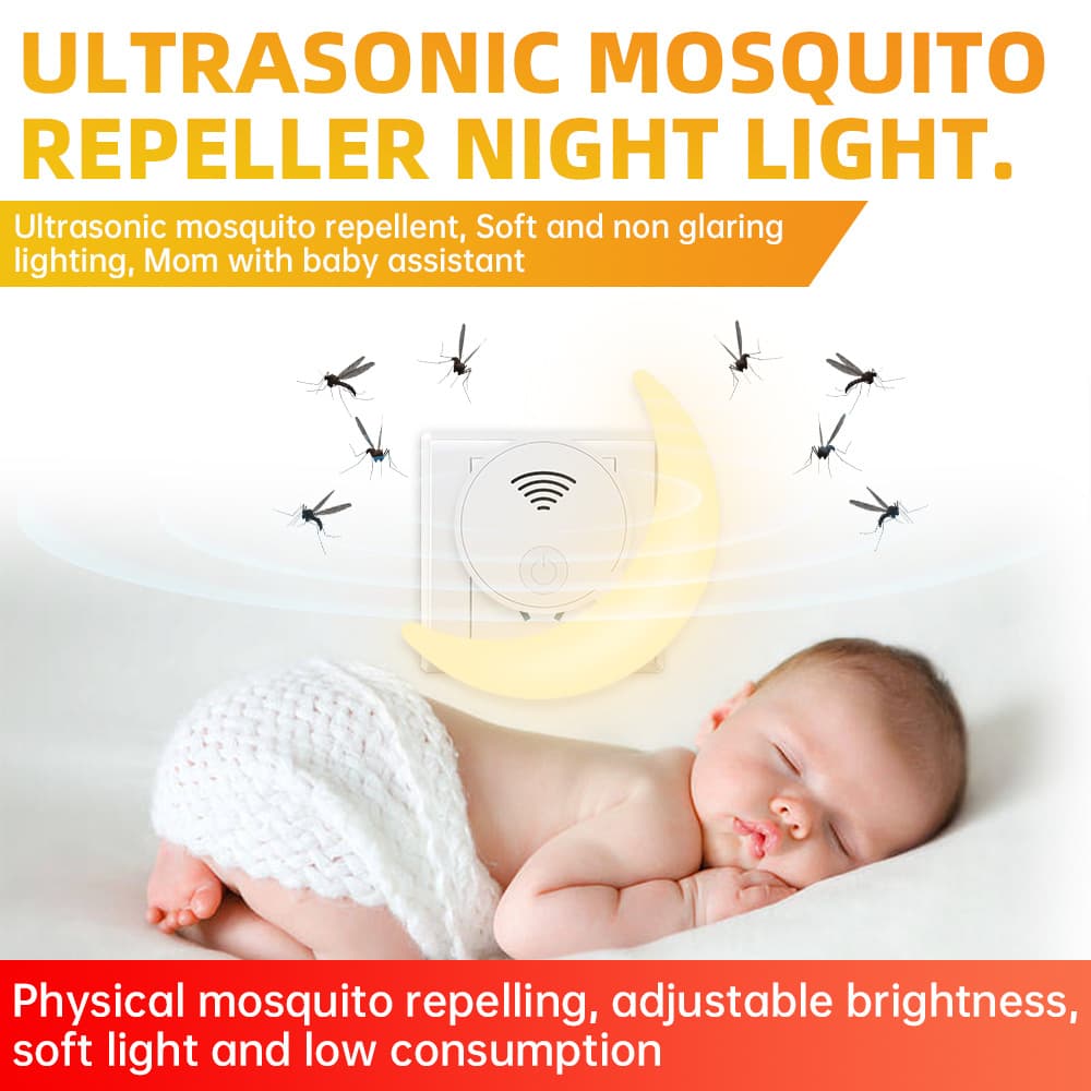New Cross-Border Hot Selling Ultrasonic Mosquito Repeller Mouse Repeller Insect Repeller Mosquito Killer Lamp Home Electronic Mosquito Killer
