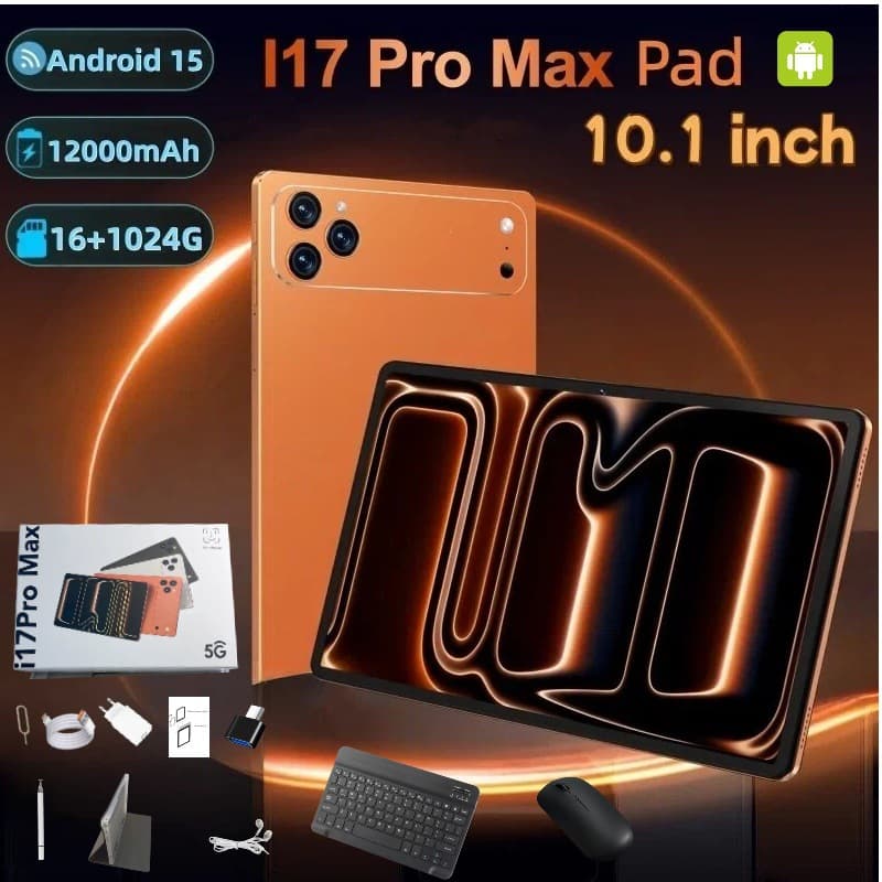 I17 Pro Max Pad Cross-Border E-Commerce Dropshipping Manufacturer In-Stock Phone Calling 10.1-Inch Android Tablet