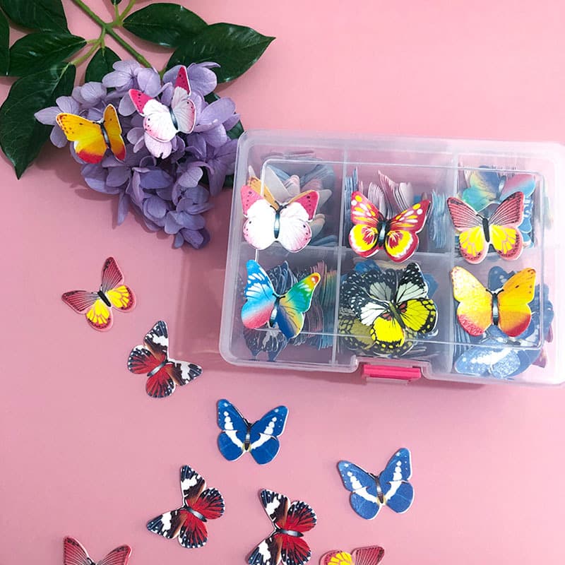 Cake Decoration Wafer Paper Butterflies 320/360 Pieces Cold Dish Baking Decor Wafer Paper