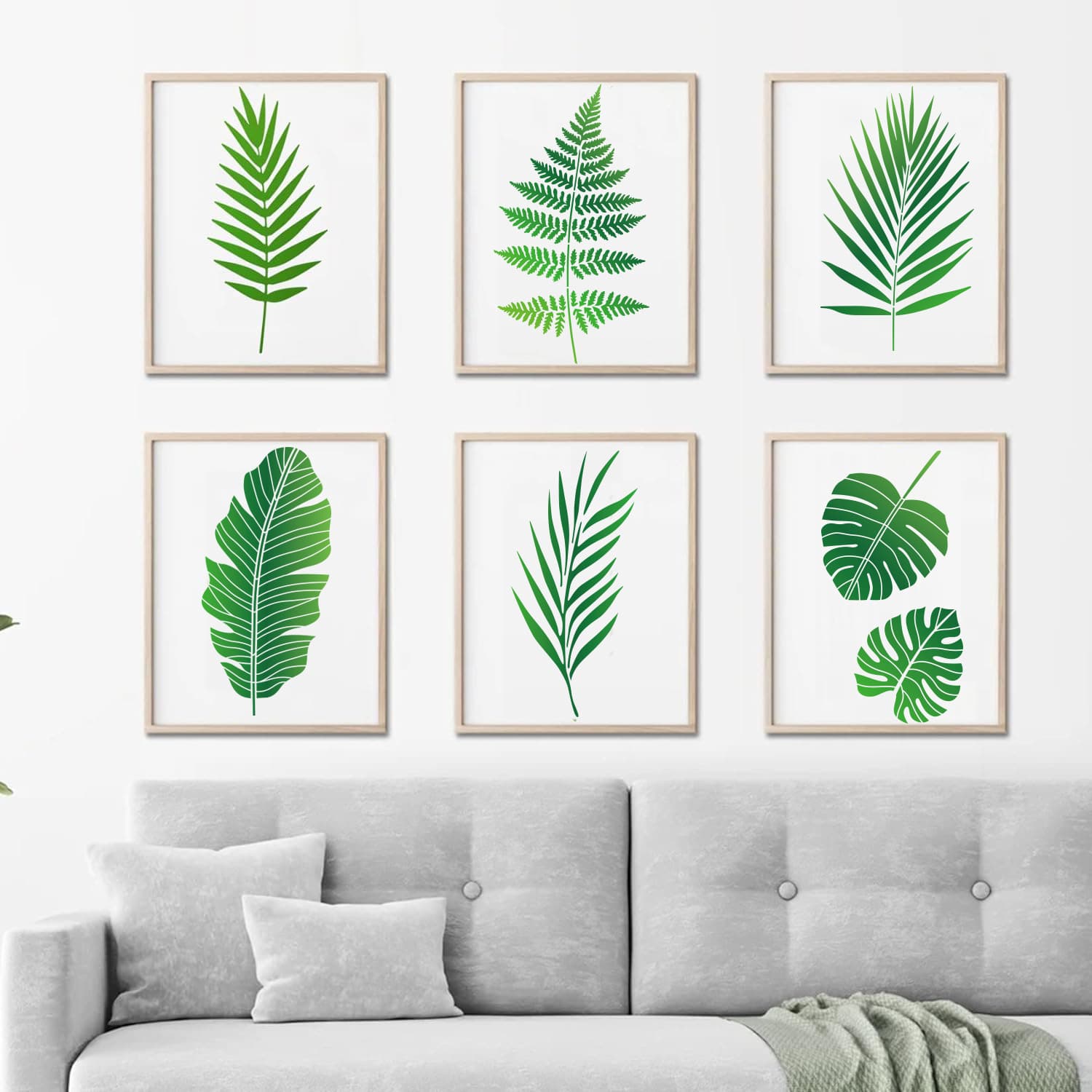 Amazon Shein Temu Best-selling DIY Plastic Stencil Painting Spray Paint Tropical Plant Palm Leaf Template Hollow Out