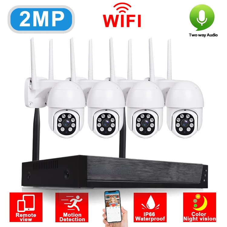 HD Security CCTV Complete 8ch 2MP NVR Kit WiFi Camera System Kit