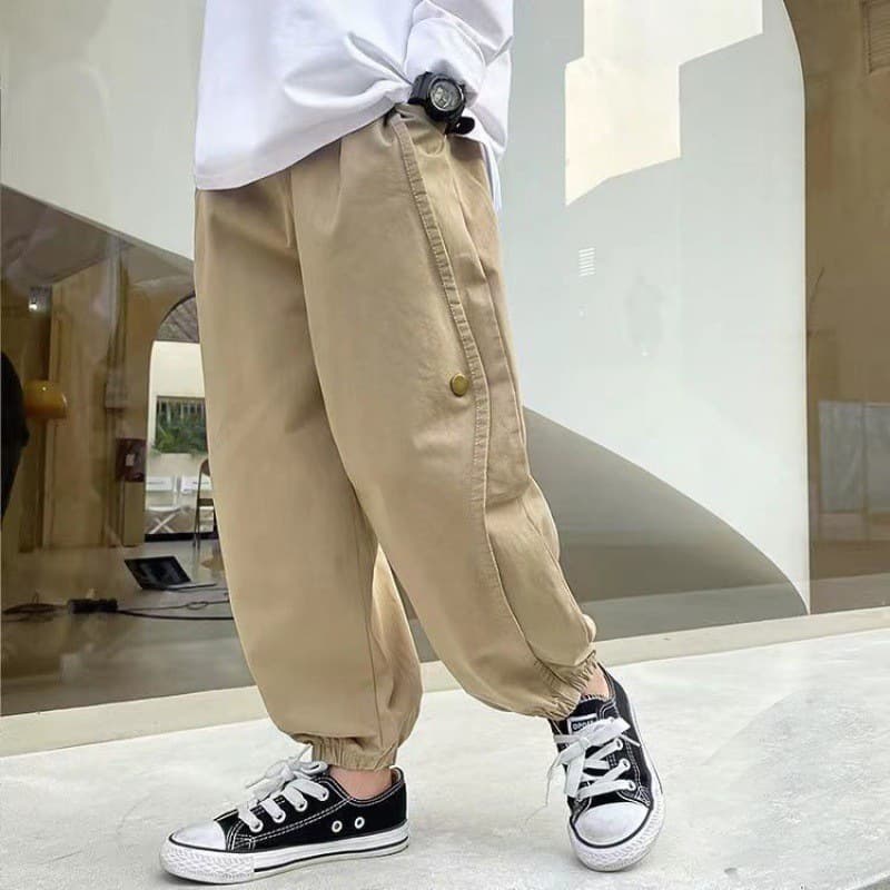 Loose Casual Pants for Boys Spring Autumn Wear Comfortable Breathable Cotton Korean Style Long Trousers for Kids And Students
