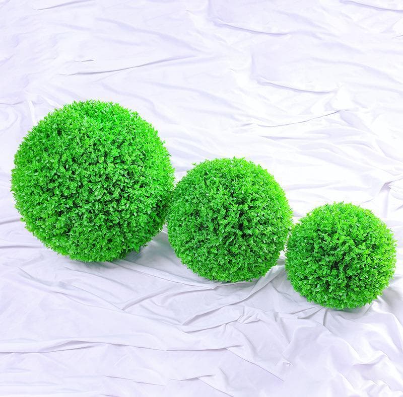 Artificial Eucalyptus Ball, Faux Green Plant Decoration for Indoor and Outdoor Commercial Spaces, Round Plastic Fake Grass Ball