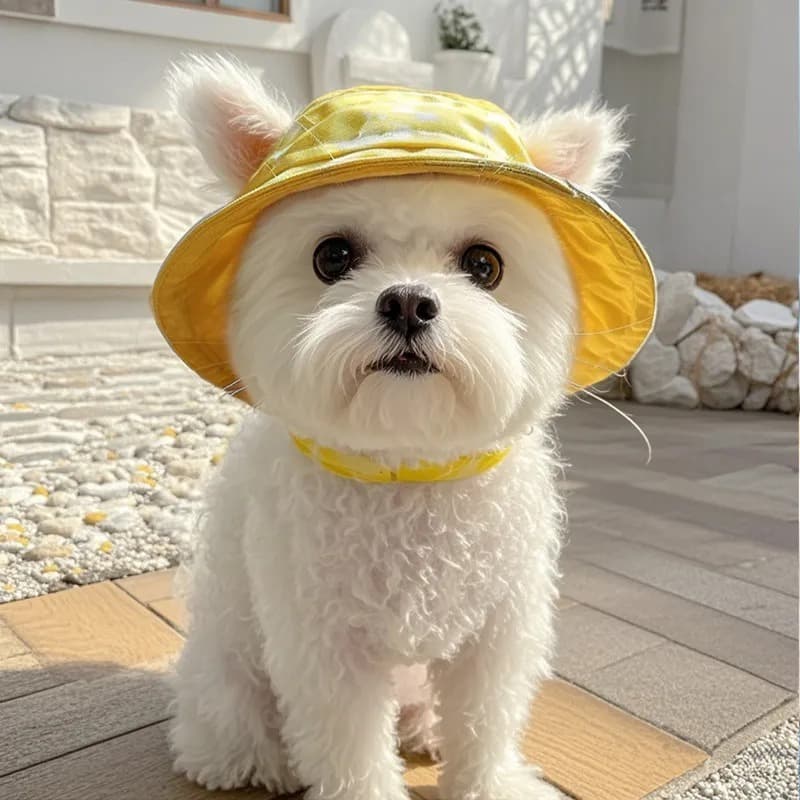 Pet Supplies Pet Hat Dog Exposed Ears Anti-Shed Adjustable Brim Hat Puppy Hat Cat Hat Dog Hat