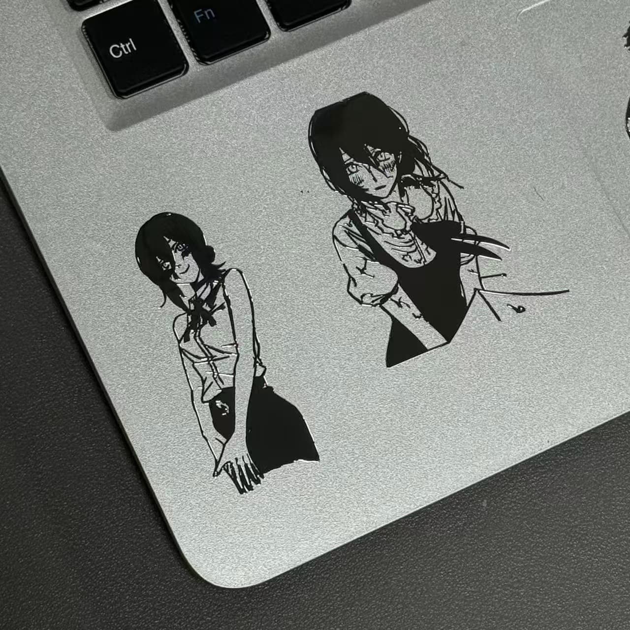 Chainsaw Man Reze Cartoon Waterproof 3D Metal Sticker for Phone, Tablet, Laptop, Headphone, Cup Decoration Sticker