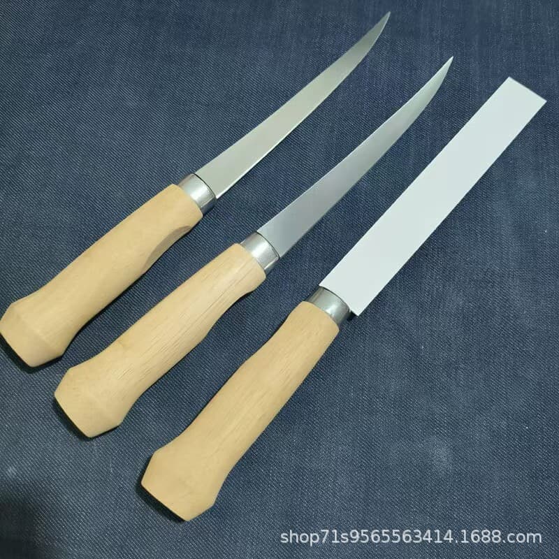 Fish knife, boning knife, household fish-cutting and slicing knife, stainless steel kitchen knife, wooden handle knife, foreign trade and cross-border e-commerce.