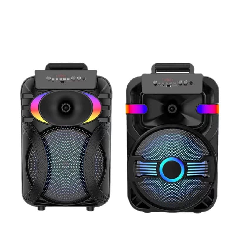 10-inch High-Power Bluetooth Speaker Outdoor Square Dance Bluetooth Speaker with Cool Lights Home KTV Speaker Set