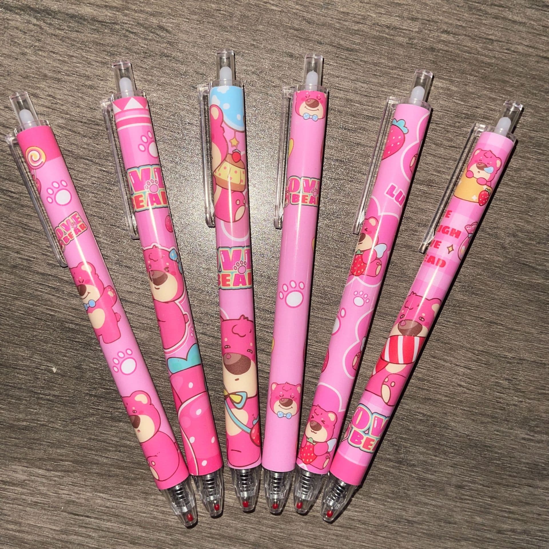 Cute Cartoon Click Pen Gel Pen High Appearance Ballpoint Pen Sign Pen Exam Pen Black Carbon Pen Retractable Pen