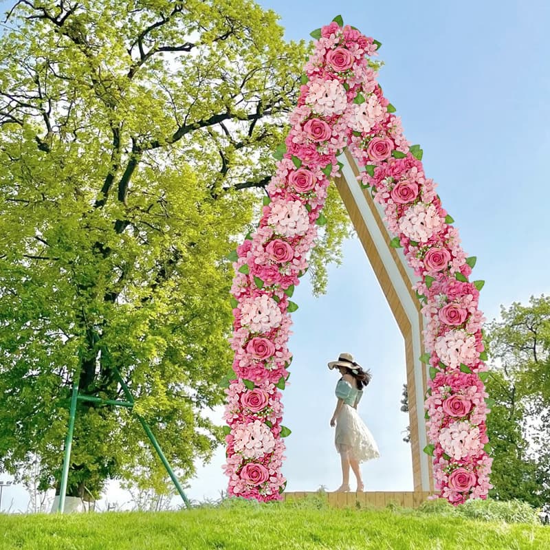 Long Artificial Flower Arrangement Wedding Celebration Banquet Table Decor European Arch Tail Flower Art Party Decoration