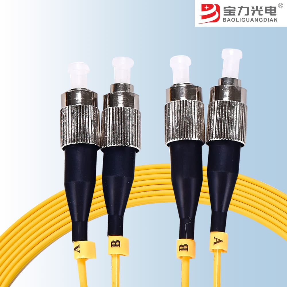Baoli Optoelectronics Low Smoke Zero Halogen Telecom Grade Single-mode Dual-core FC-FC Round to Round 2.0 Pigtail Fiber Optic Patch Cord