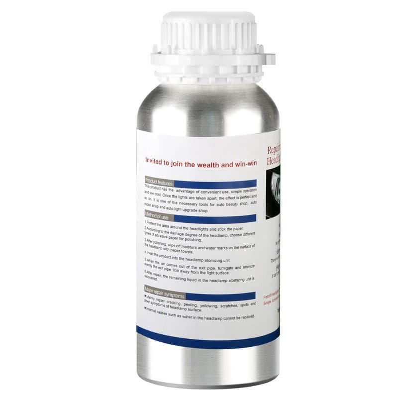 Car Headlight Restoration Coating Liquid, New Headlight Lens Repair Solution for Yellowing, Cracks, and Scratches, Polishing Agent 1000ml
