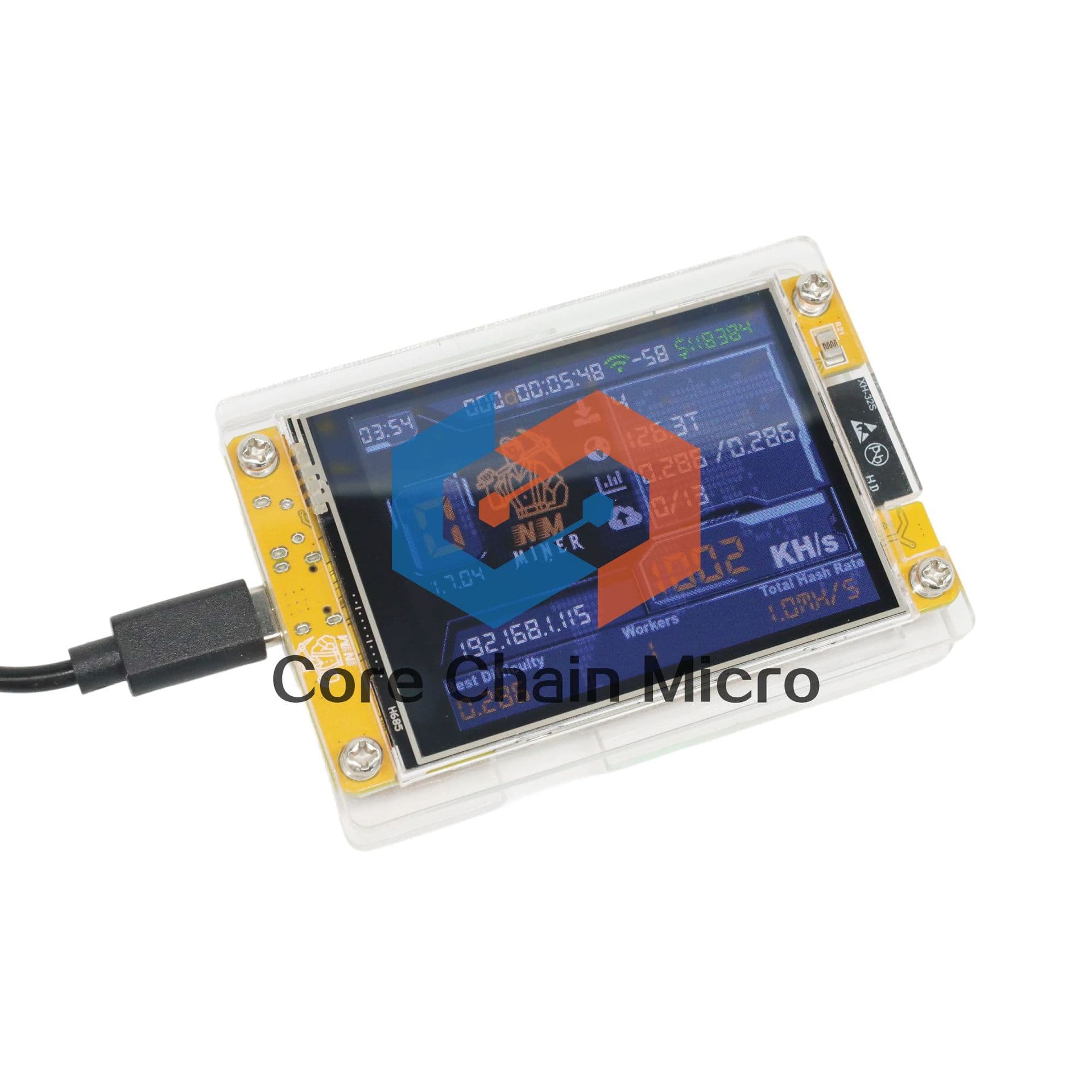 NM Miner 2.8-inch Display 1010KH/S Hashrate Large Screen Lottery Machine 1W Power Consumption Bitcoin Draw