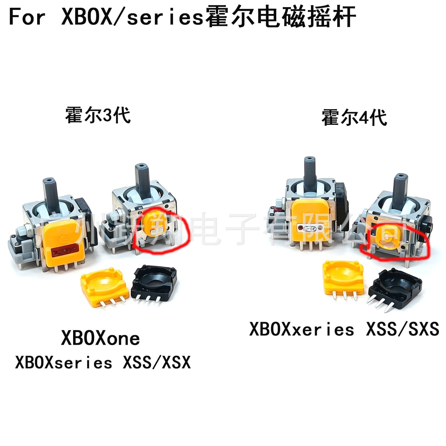 For XBOXONE Hall Electromagnetic Joystick XBOX Series S/X Controller Hall Control Joystick No Fine-Tuning Needed