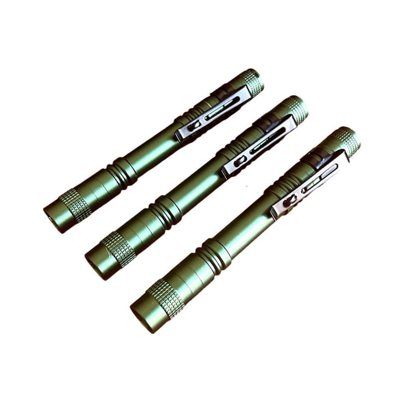 Wholesale AAA Mini Pen-Shaped Flashlight, Aluminum Alloy, Waterproof, with Pocket Clip, Gift Light
