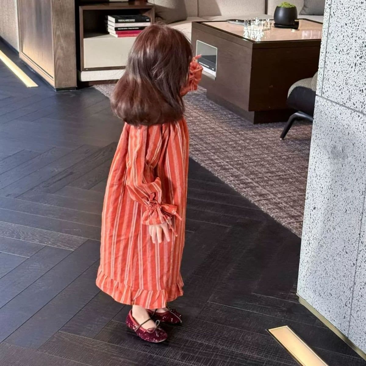 Girls Dress 2026 Spring New Fashion Kids French Ruffled Loose Long Sleeve Dress Baby Long Dress