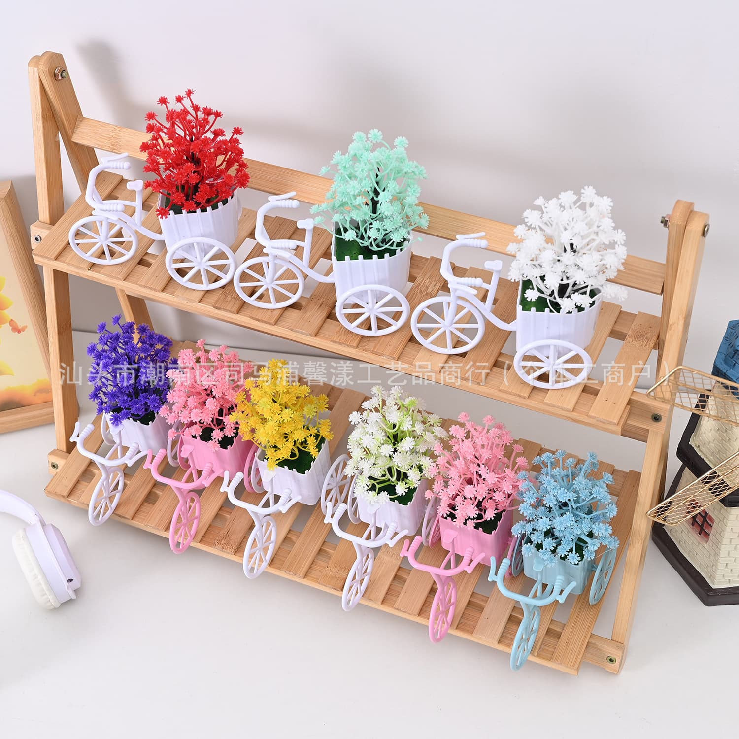 Baby's Breath Artificial Flowers Fake Flowers Bicycle Decoration Living Room Plastic Flower Bouquet Home Potted Ornament Indoor Decor