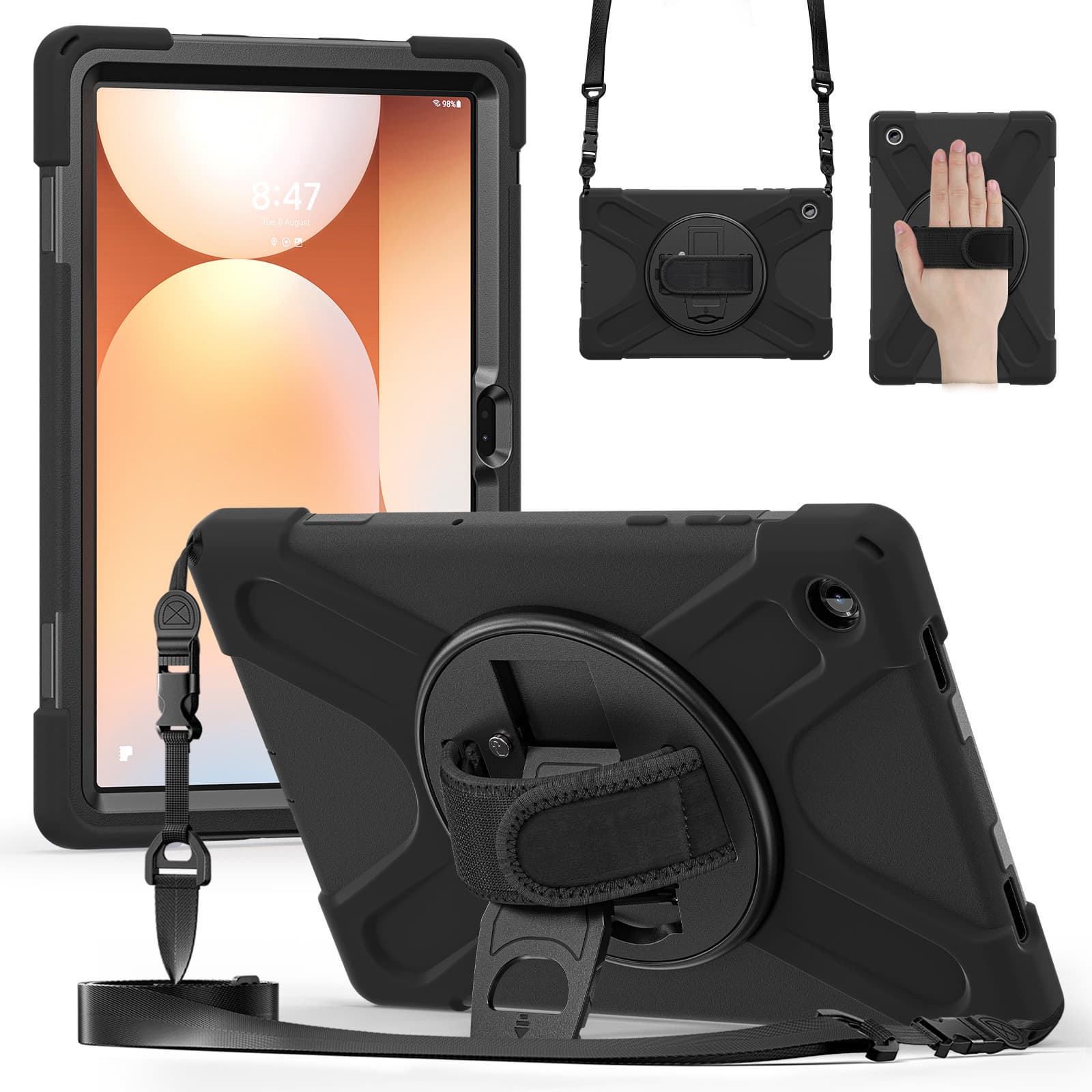 Suitable for Samsung Taba11Plus Tablet Silicone Soft Shell A11 Silicone Stand X210/X215 Kidsren's Protective Cover
