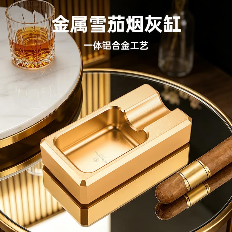 Kelong cigar ashtray large diameter smoke slot simple and fashionable smoke extinguisher metal cigar ashtray CG-26EX