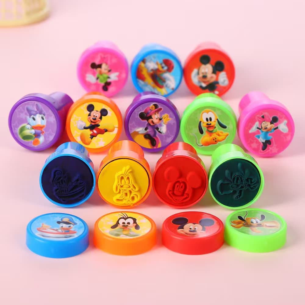 Cross-border 12 pictures of various seals Cartoon seal Animation seal Children's seal Spider-Man Stitch