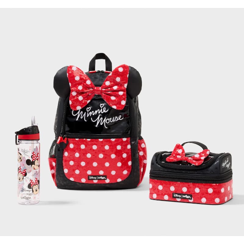 Australia Smiggle Large Capacity Minnie Cartoon Backpack for Primary and Secondary School Students, Trolley Backpack and Backpack for Children