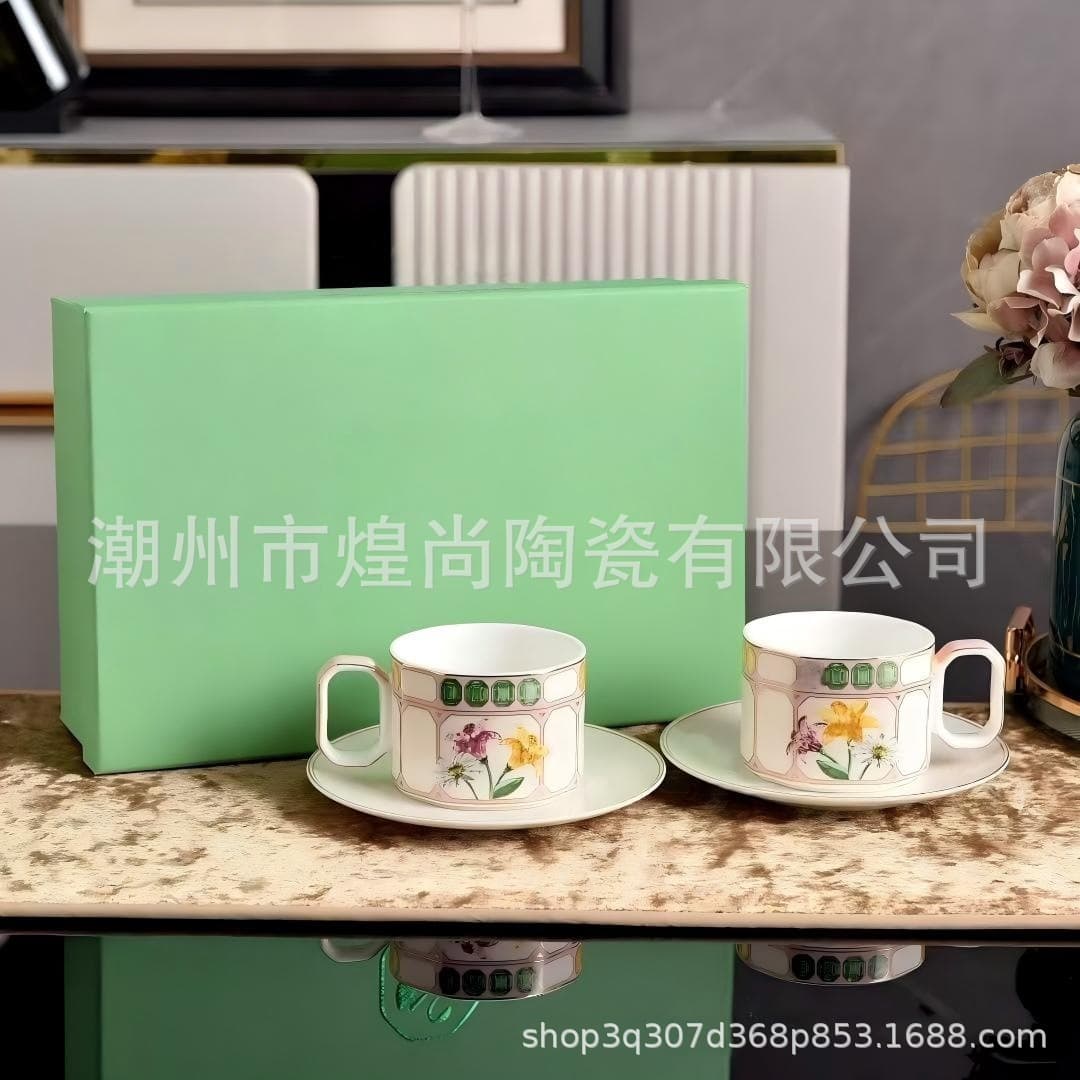 European Bone China Swarovski Etilia Western Dinner Plate Steak Plate 10 Inch 8 Inch Plate Two-Piece Gift Box Set