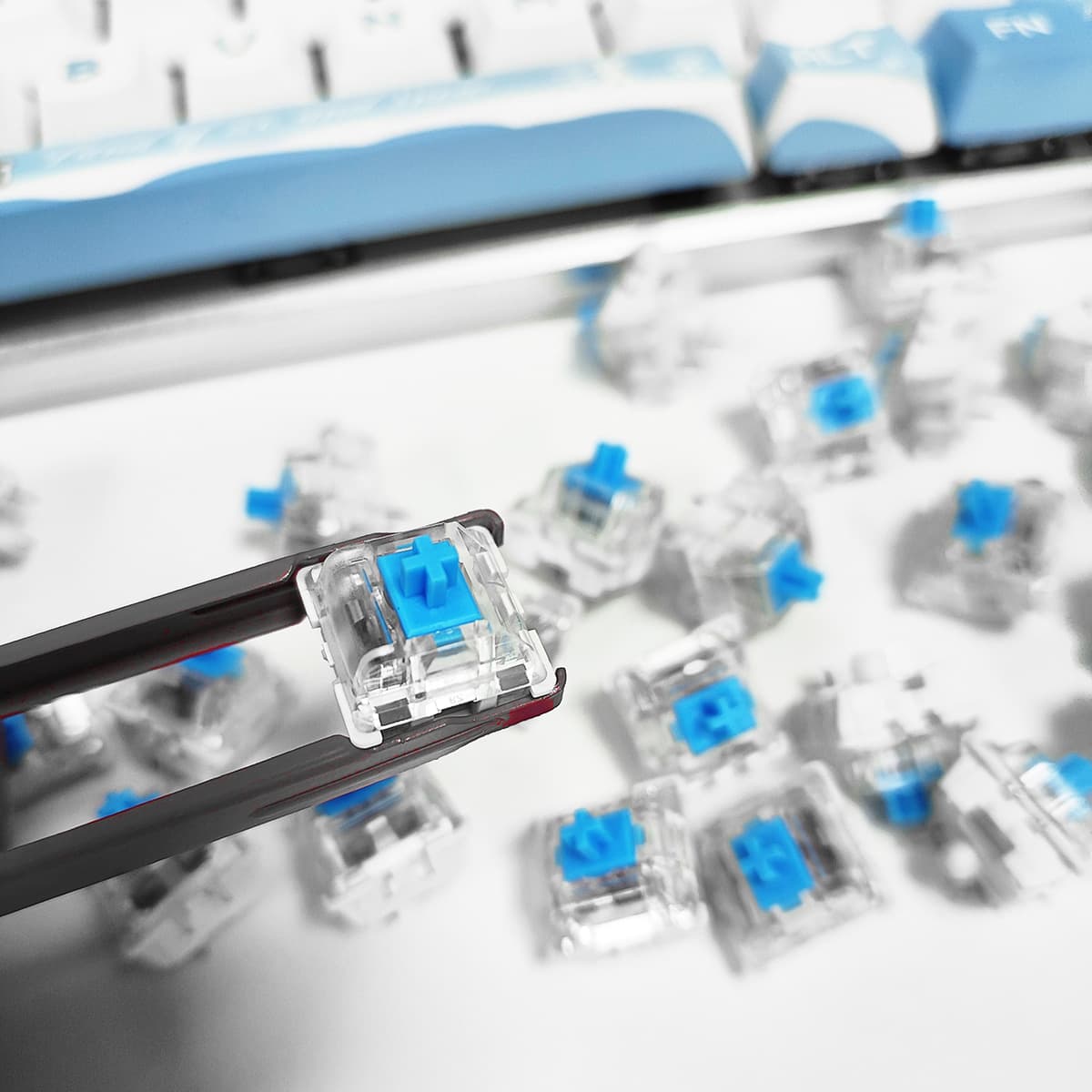 Mechanical Keyboard Blue Switches DIY Various Weight Switches 150g, 300g, etc., and Various Color-Matched Switch Housings