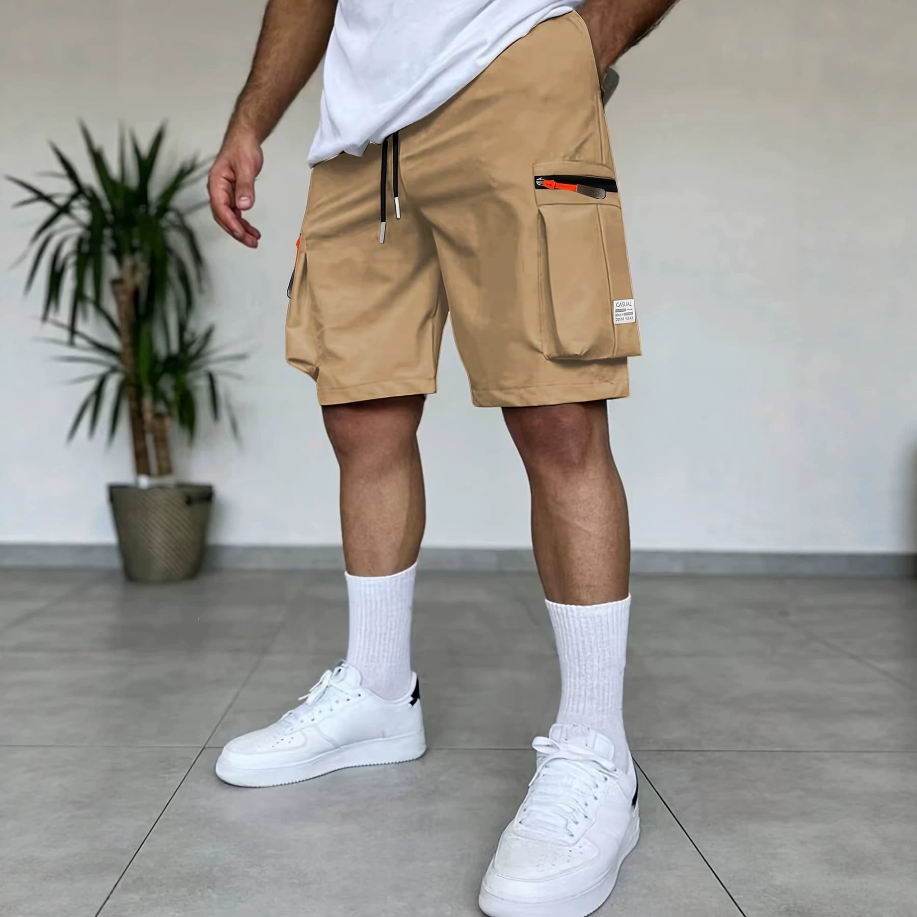 Cross-Border Workwear Shorts for Men, Summer Hot-Selling Thin Pants, Quick-Dry Breathable Casual Sports Shorts, European Size Men's Shorts