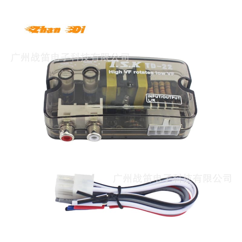 2-Channel Car Audio Speaker High Level to Low Level Conversion Adapter Car Audio Converter