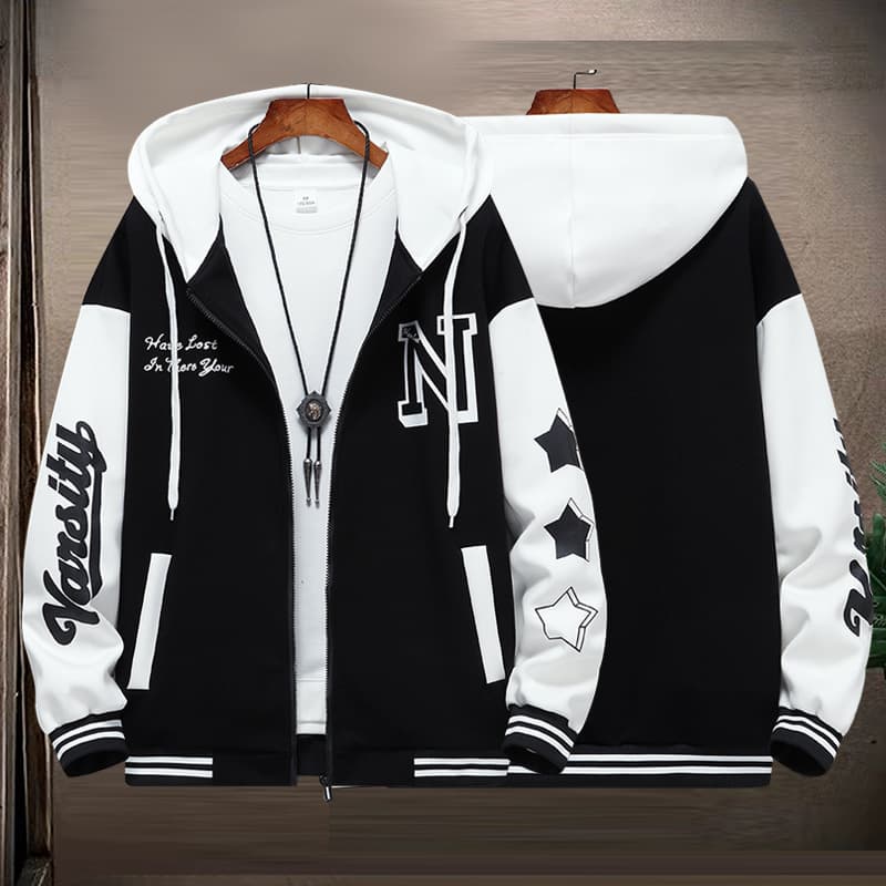 Cross-Border Autumn/Winter New Men's Long-Sleeve Thermal Hoodie, Plus Size Oversized Hooded Sweatshirt