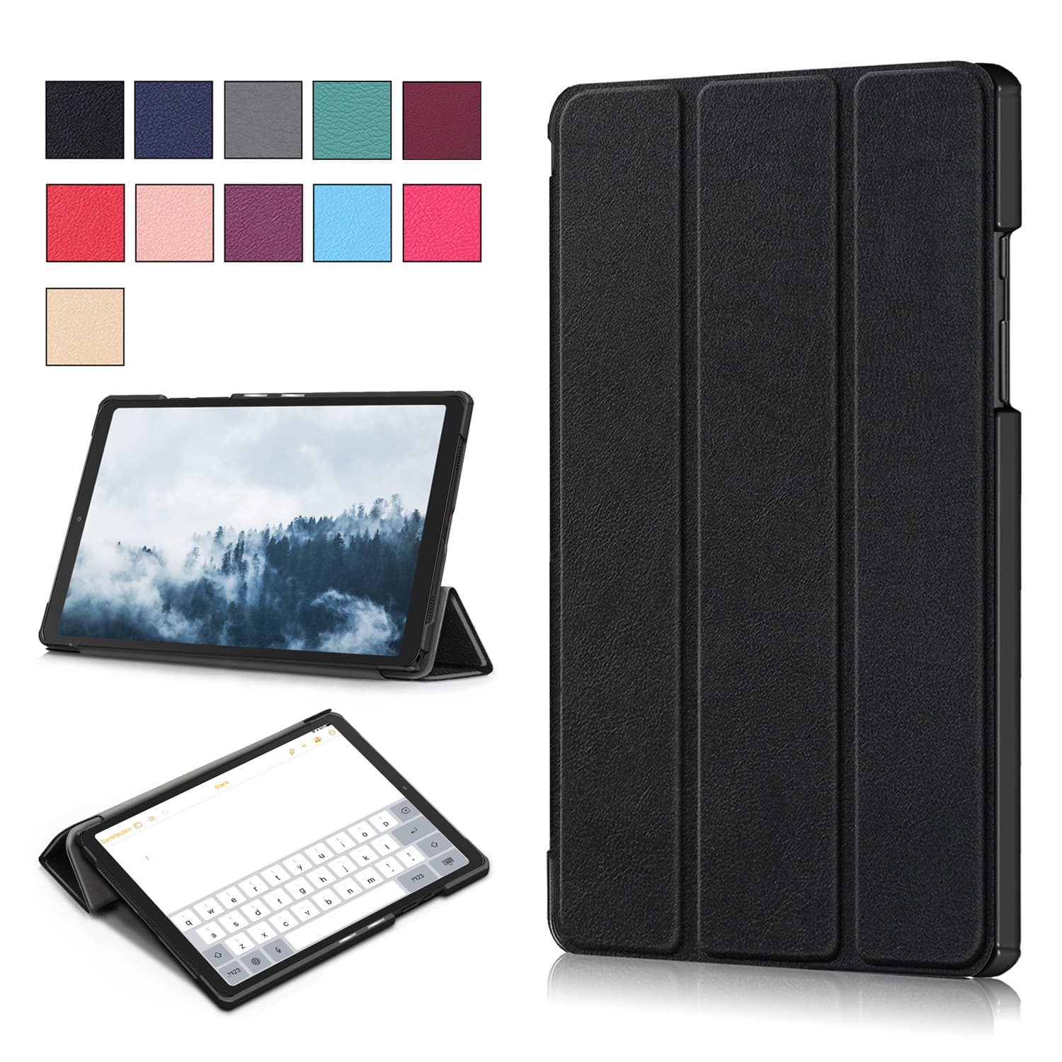 Compatible Samsung Tab A 10.1 inch Tablet Protective Leather Case T590 Cast Three-Fold Protective Cover iPad Case