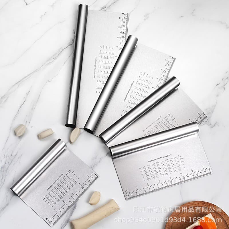 Cutting Knife for Churros, Pizza Scraper, Steamed Buns, Bread Dough, Baking and Slicing Tool, Stainless Steel Rice Noodle Scraper