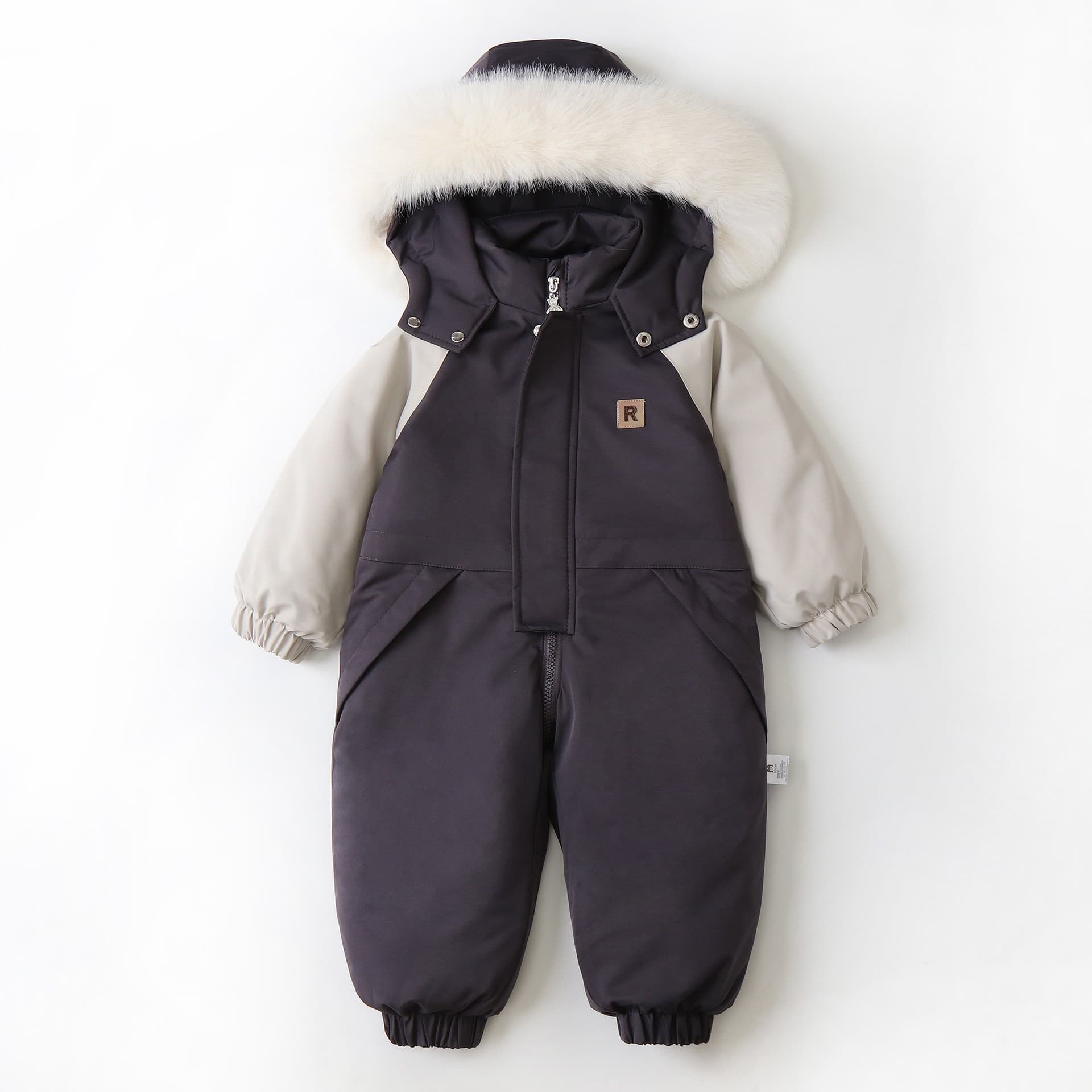 2025 New Thickened Baby Onesie Winter Warm Hooded Ski Suit Infant Outdoor Romper for Boys and Girls