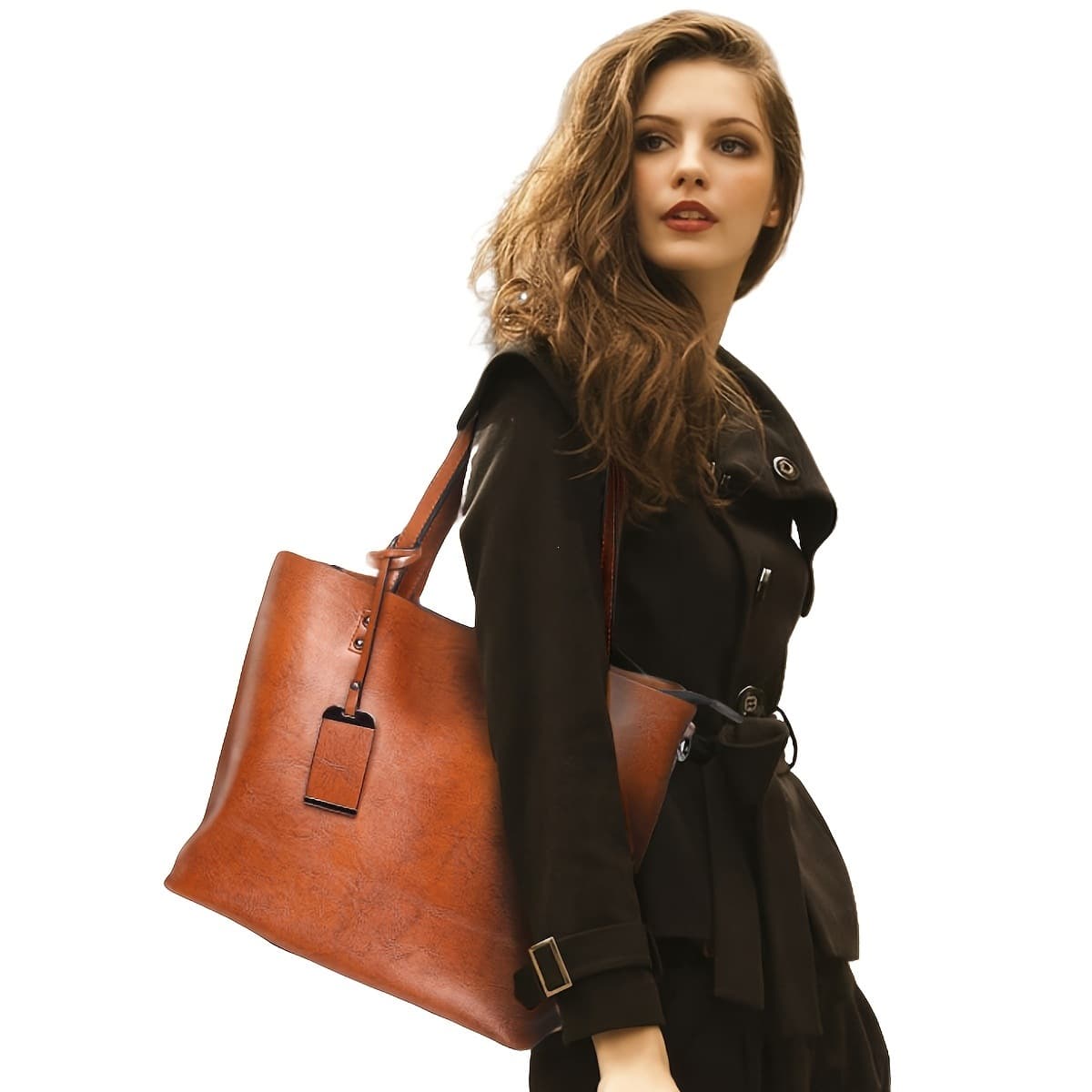 C 62676 Oily Leather Shoulder Bag