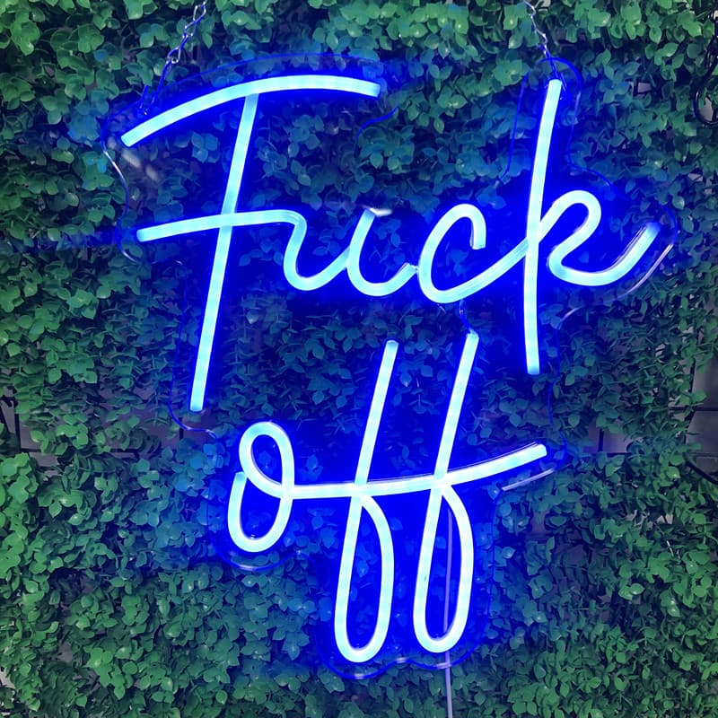 LED Neon Sign Fuck Off Letter Shape Amazon Cross-Border Export Neon Light