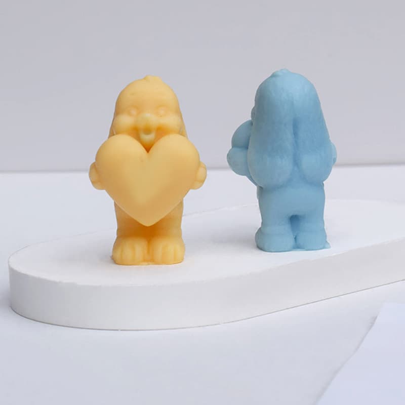 Easter 2026 New Love Rabbit Scented Candle Mold Cute Rabbit Ornament Valentine’s Day Mold