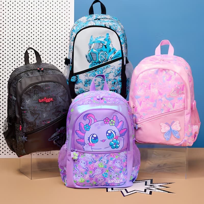 Australian Smiggle school bag, new decompression backpack, multi-functional bag for students 1-6 years old, children's school bag