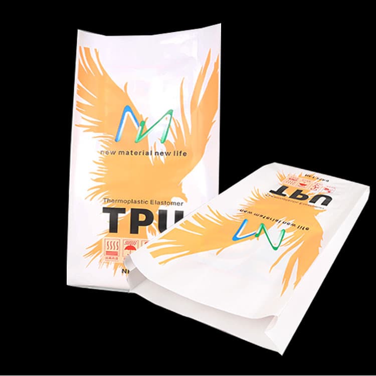 Chemical packaging bags, heavy-duty PE open-mouth bags, TPU thermoplastic elastomer, 25kg pointed bottom bags.
