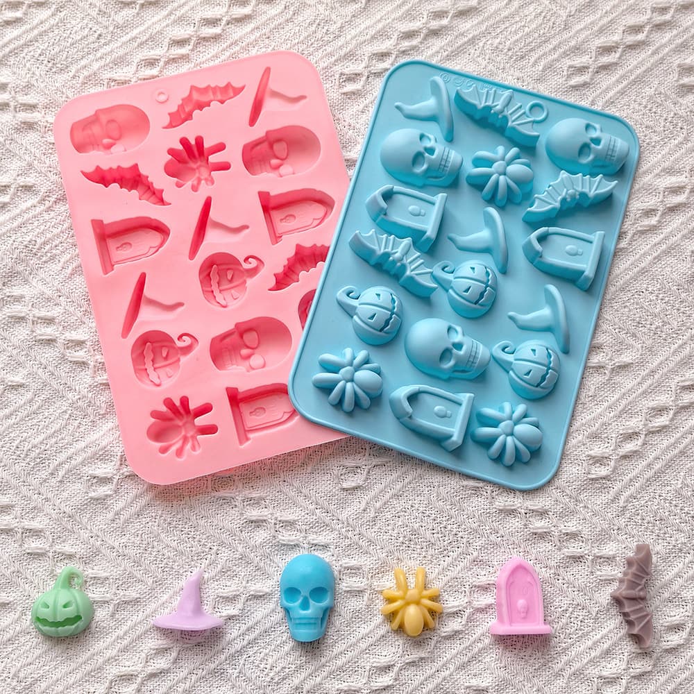 18-Cavity Halloween Pumpkin Ice Cube Mold 662 Silicone Mold DIY Baking Mold Cake Chocolate Mold