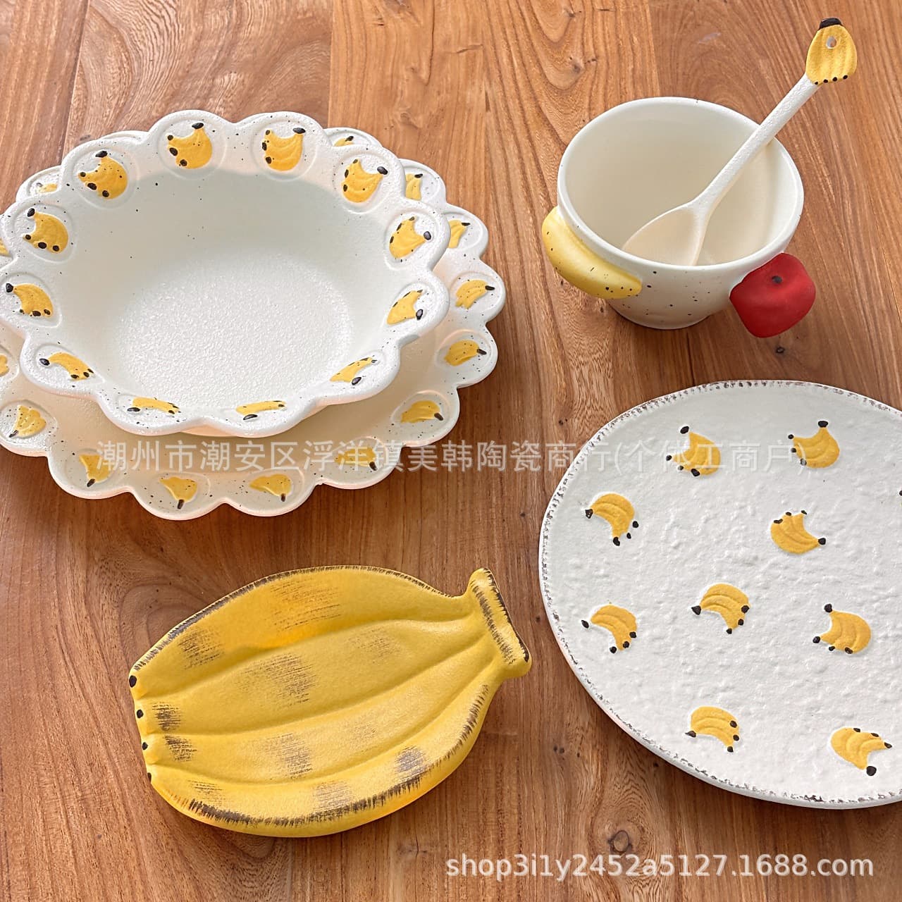 Ins-Style High-End Handmade Ceramic Tableware for Home Use: Dinner Plates, Fish Plates, Salad Bowls, Soup Bowls, Rice Bowls, Beautiful Tableware