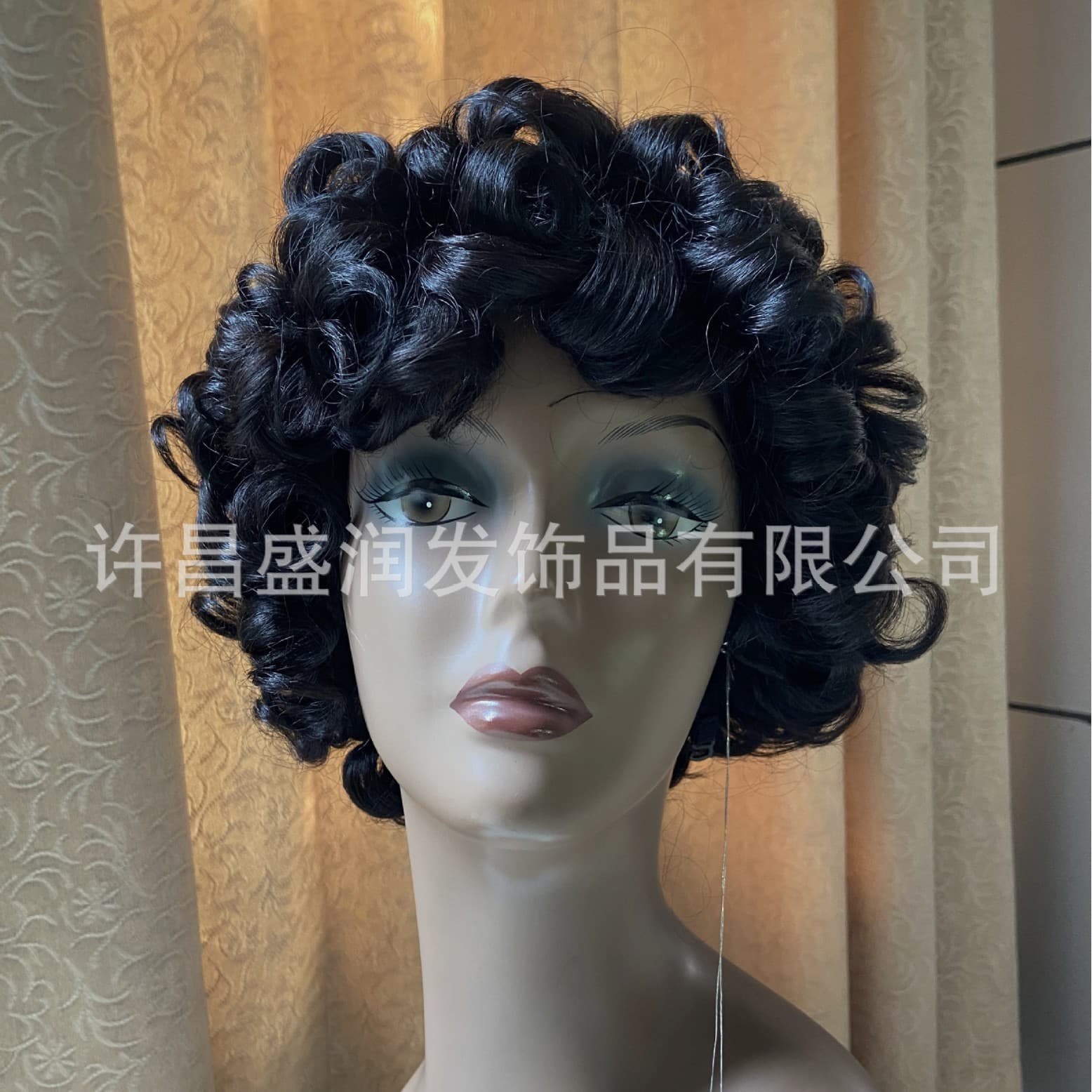 Short Curly Wig for Women, African American Short Curly Wig, Slightly Curly Real Hair Wig Wholesale