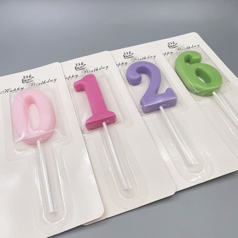 Children's Birthday Cake Decoration Number Candles 0-9 Colorful Cake Decorations Creative Birthday Candles Wholesale