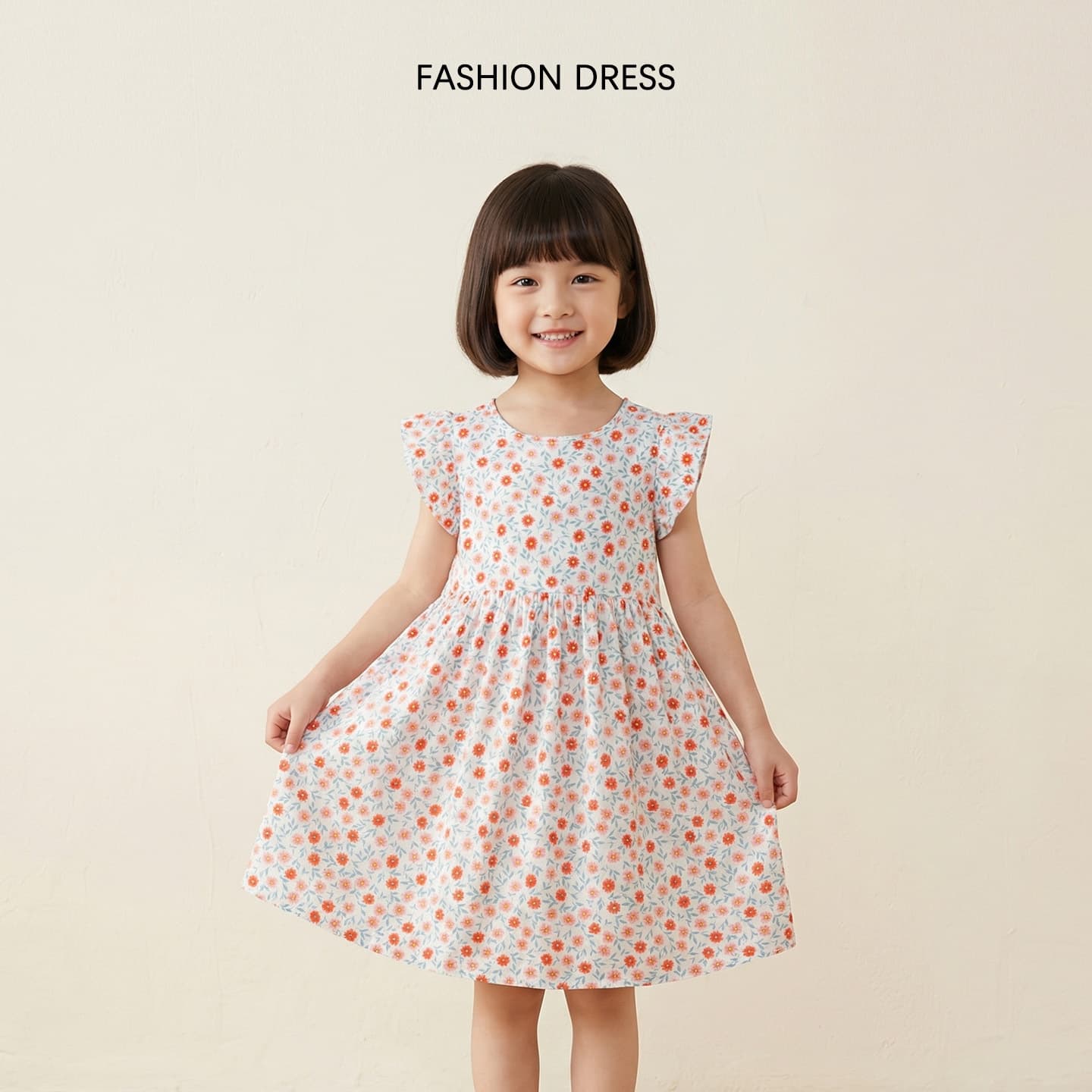2026 Summer New Children's Cotton Silk Dress Small and Medium-sized Girls Floral Casual Outerwear Single-piece Beach Dress Cool