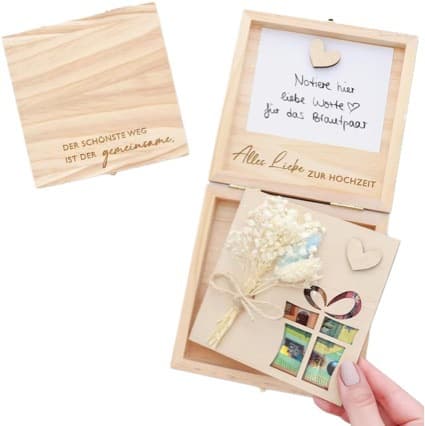 Cross-Border New Product Amazon Best-Selling Wedding Gift Money Holder Creative Money Clip Bride and Groom Wedding Commemorative Decoration Gift Box